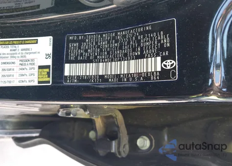 2024 Toyota Corolla Le из США, поврежденный, VIN 5YFB4MDE3RP134921